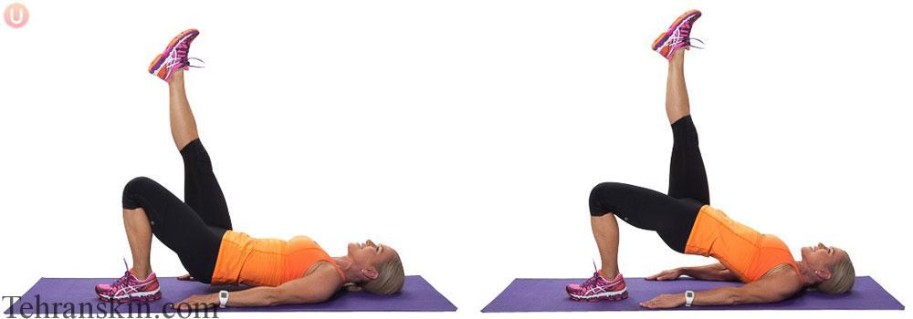 پل بوسیله حرکت ران و باسن در یک طرف بدن