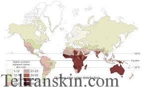 توزیع رنگ پوست